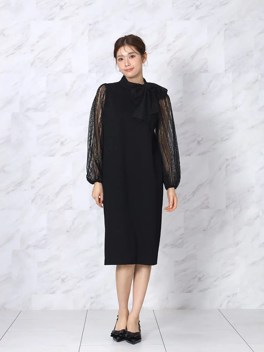 ビッグリボンレーススリーブワンピース - FENNEL - FENNEL｜YAMADAYA STORE