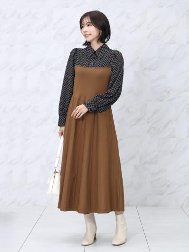 シャツドッキングニットワンピース - FENNEL - FENNEL｜YAMADAYA STORE