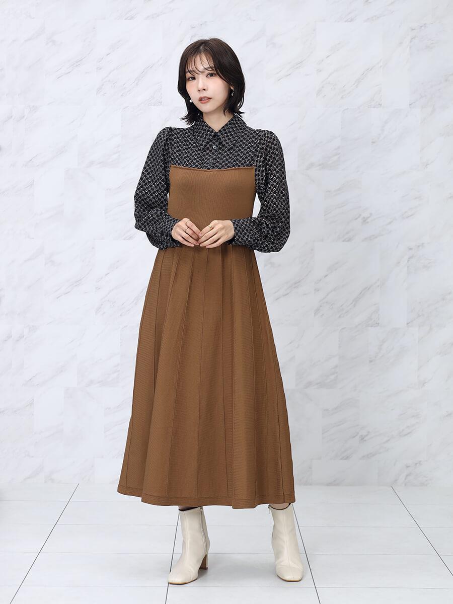 シャツドッキングニットワンピース - FENNEL - FENNEL｜YAMADAYA STORE