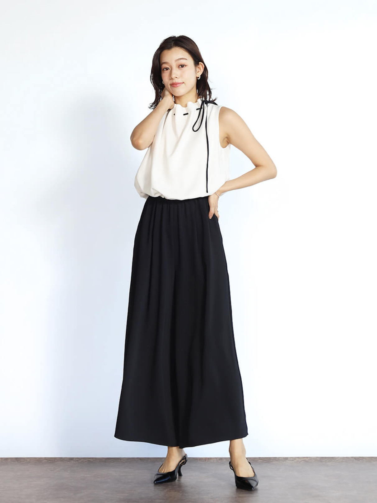 誠実 ネックギャザーオールインワン STORE FENNEL｜YAMADAYA - FENNEL - サロペット・オーバーオール・オールインワン