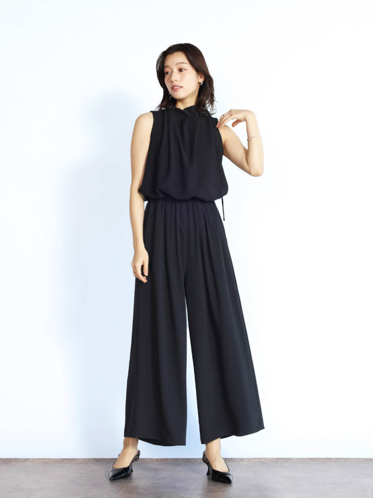 ヤマダヤ　フェンネル FENNEL ネックギャザーオールインワン　ドレス ネックギャザーオールインワン - FENNEL - FENNEL｜YAMADAYA STORE