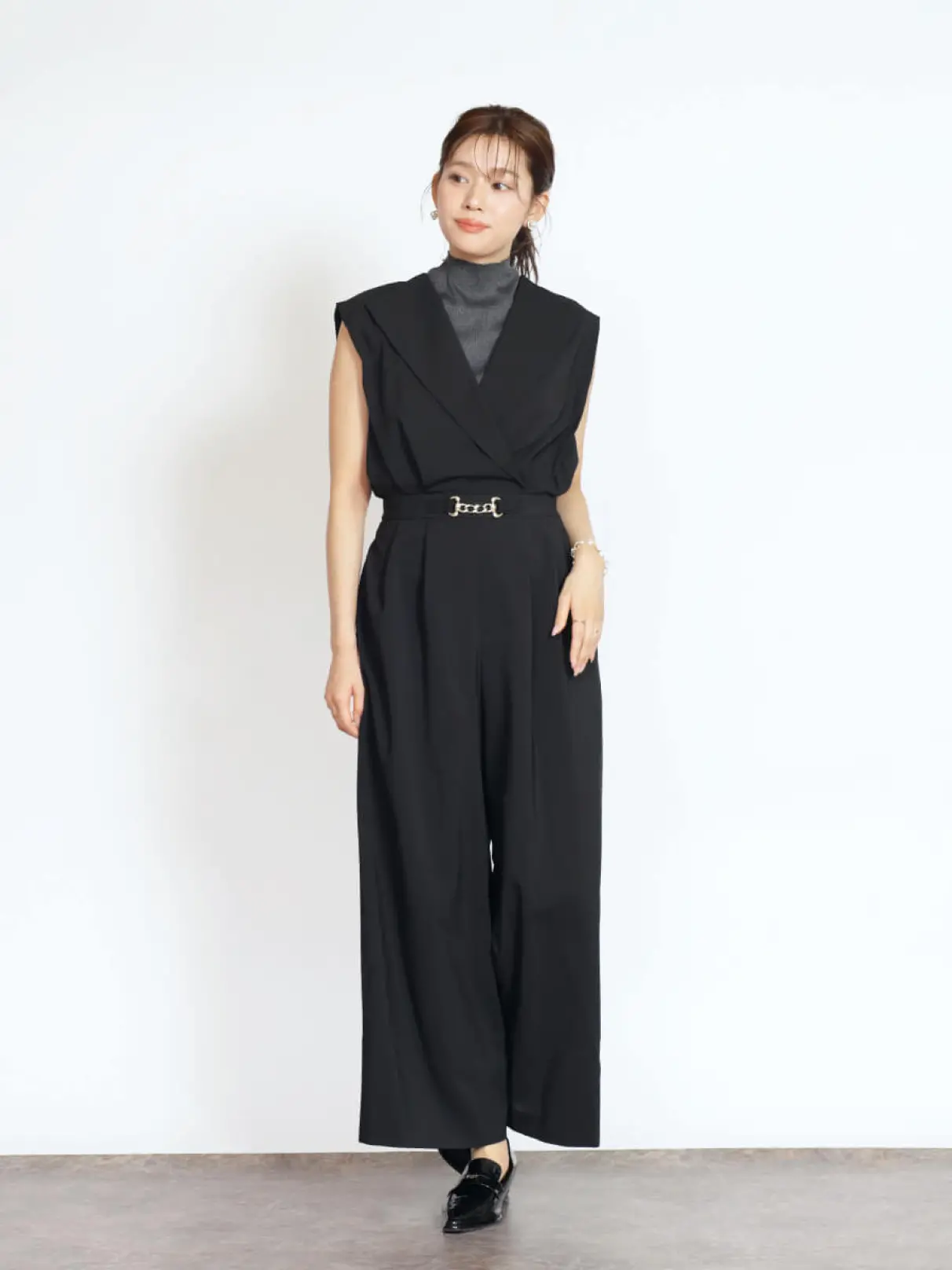 FENNEL ブラック オールインワン 38 ビットアクセントオールインワン - FENNEL - FENNEL｜YAMADAYA STORE