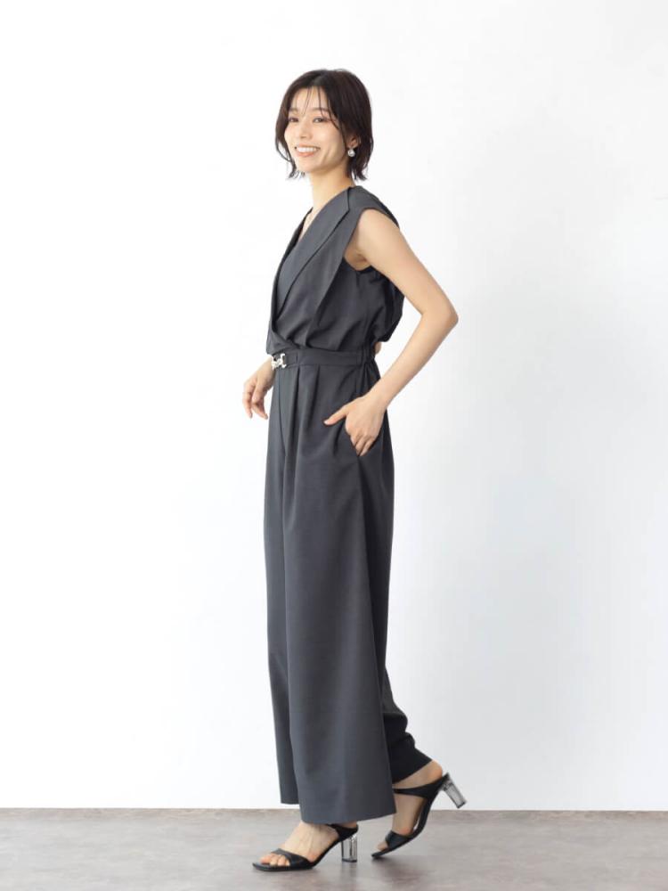 ヤマダヤ　フェンネル FENNEL ネックギャザーオールインワン　ドレス フェンネル FENNEL ネックギャザーオールインワン （オフ