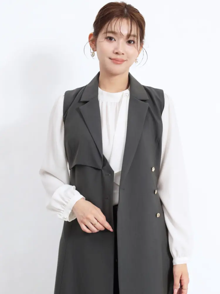 Sotto【新品】ヤマダヤ FENNEL トレンチ風ワンピース ジレ フロントジップジレワンピース - FENNEL - FENNEL｜YAMADAYA STORE