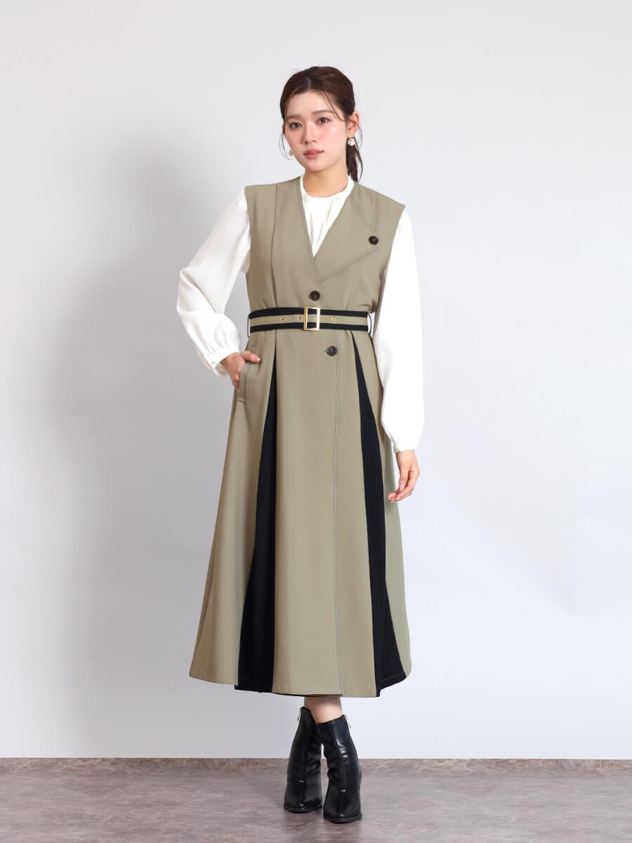 配色Aラインジレワンピ - FENNEL - FENNEL｜YAMADAYA STORE