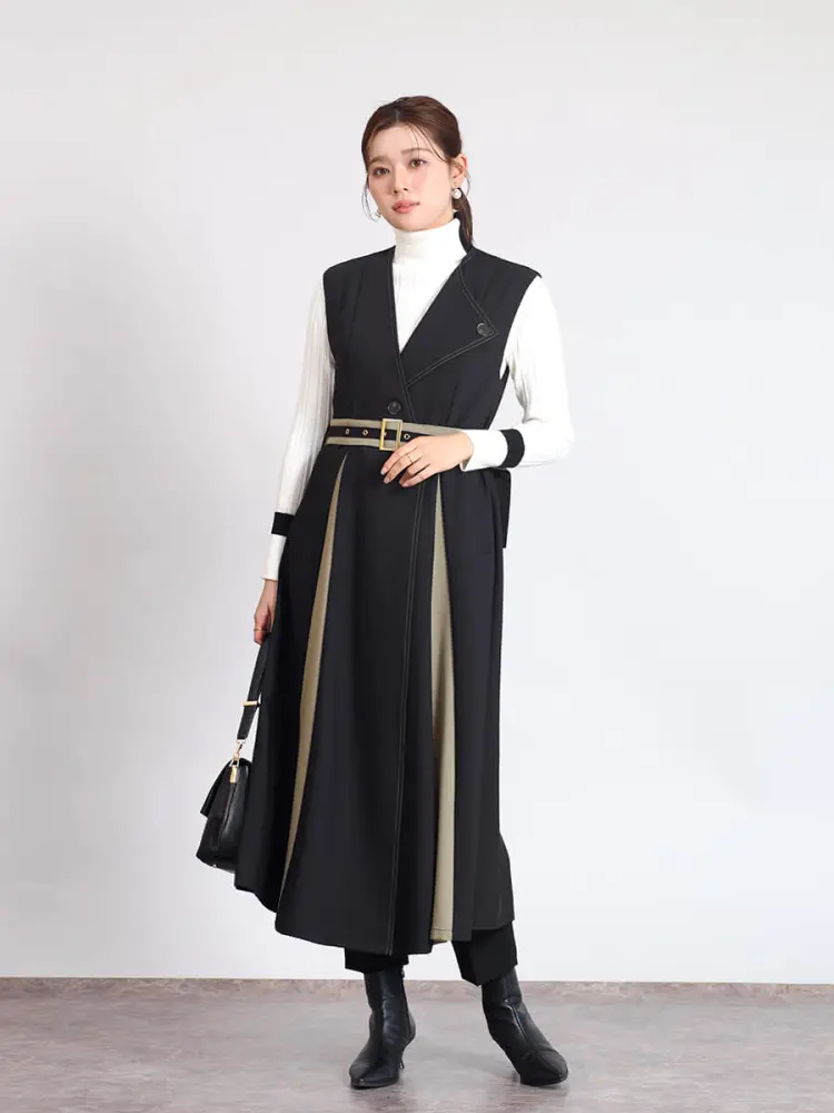 配色Aラインジレワンピ - FENNEL - FENNEL｜YAMADAYA STORE