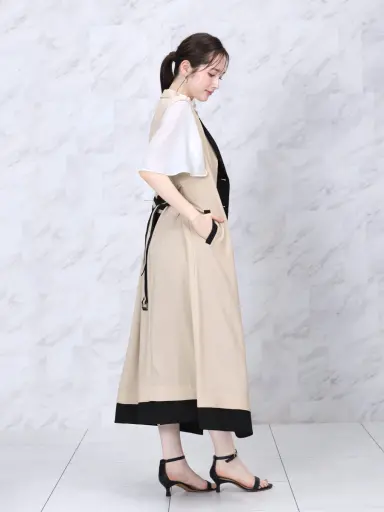 ラウンドヘムバイカラージレワンピ - FENNEL - FENNEL｜YAMADAYA STORE