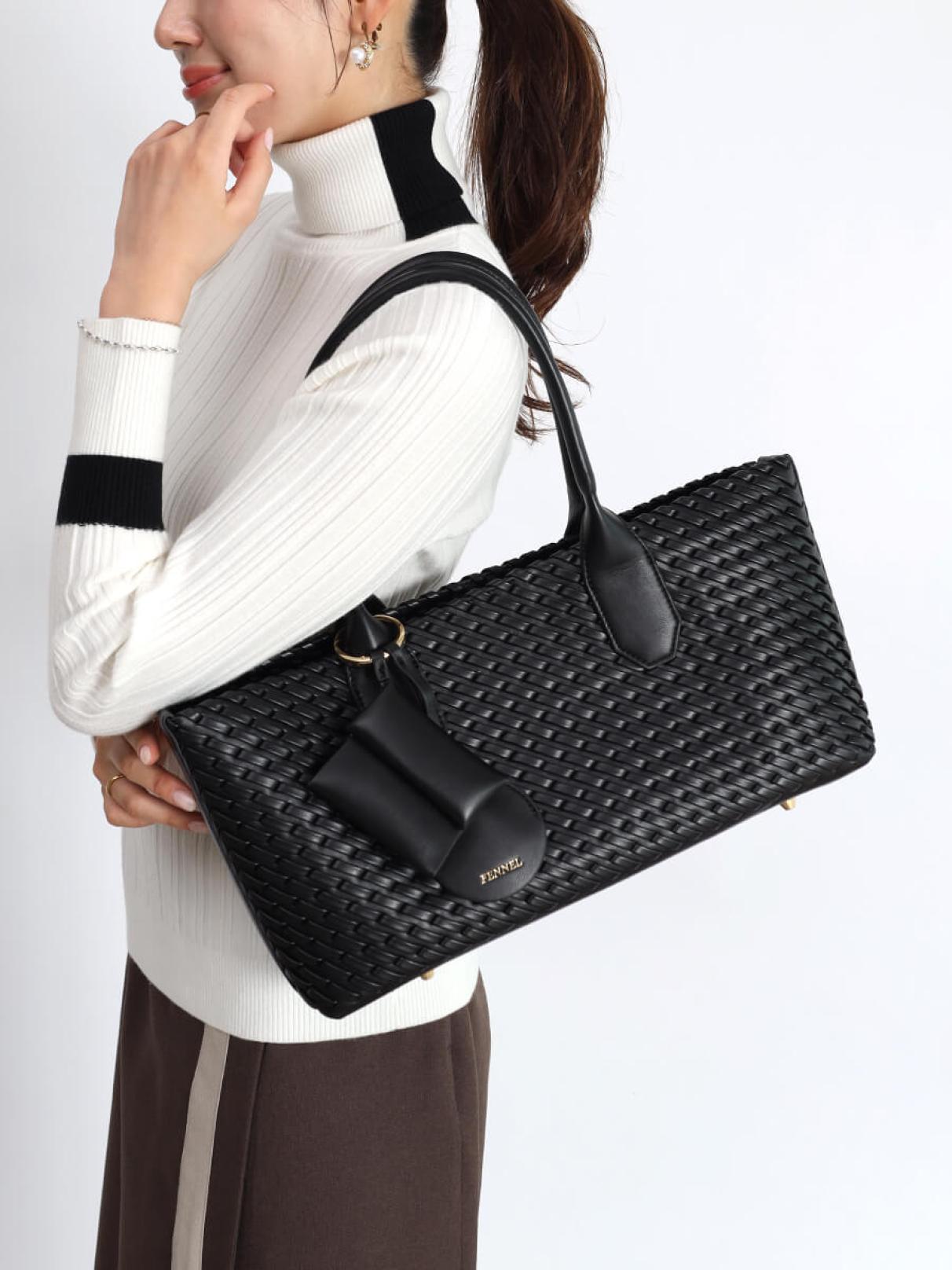差し編みメッシュファー付きハンドバッグ - FENNEL - FENNEL｜YAMADAYA