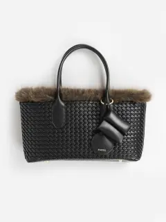 差し編みメッシュファー付きハンドバッグ - FENNEL - FENNEL｜YAMADAYA