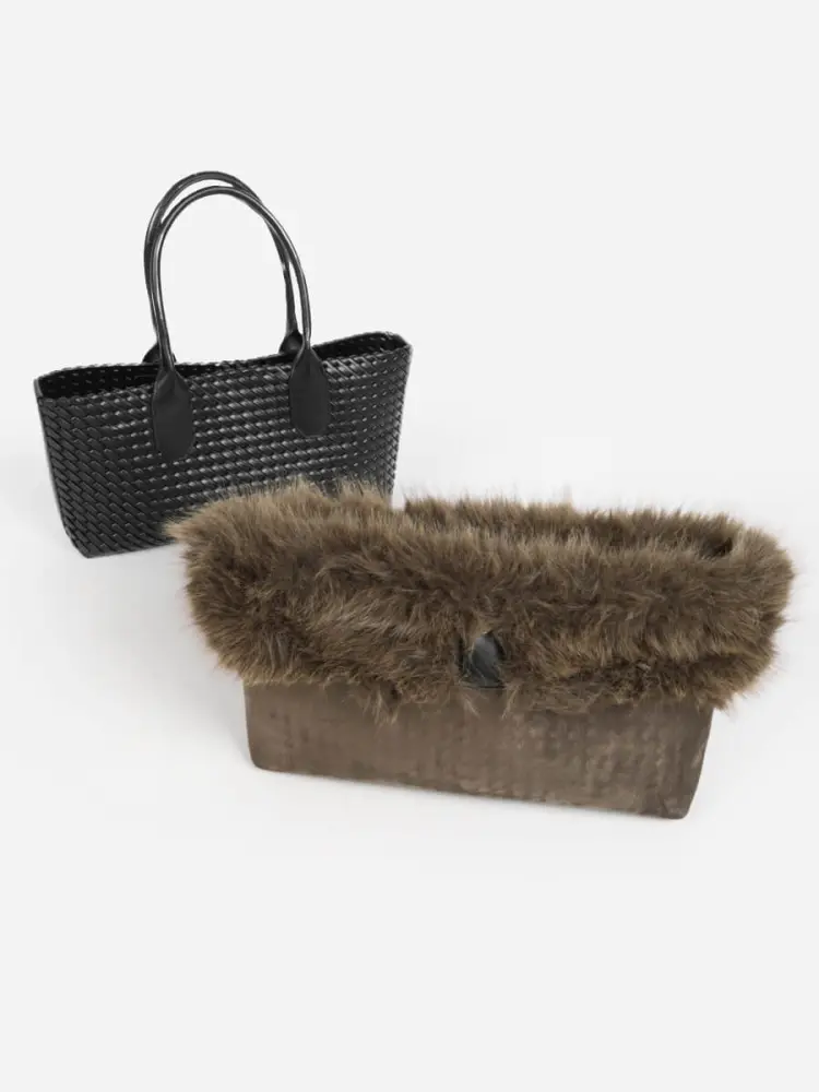 差し編みメッシュファー付きハンドバッグ - FENNEL - FENNEL｜YAMADAYA