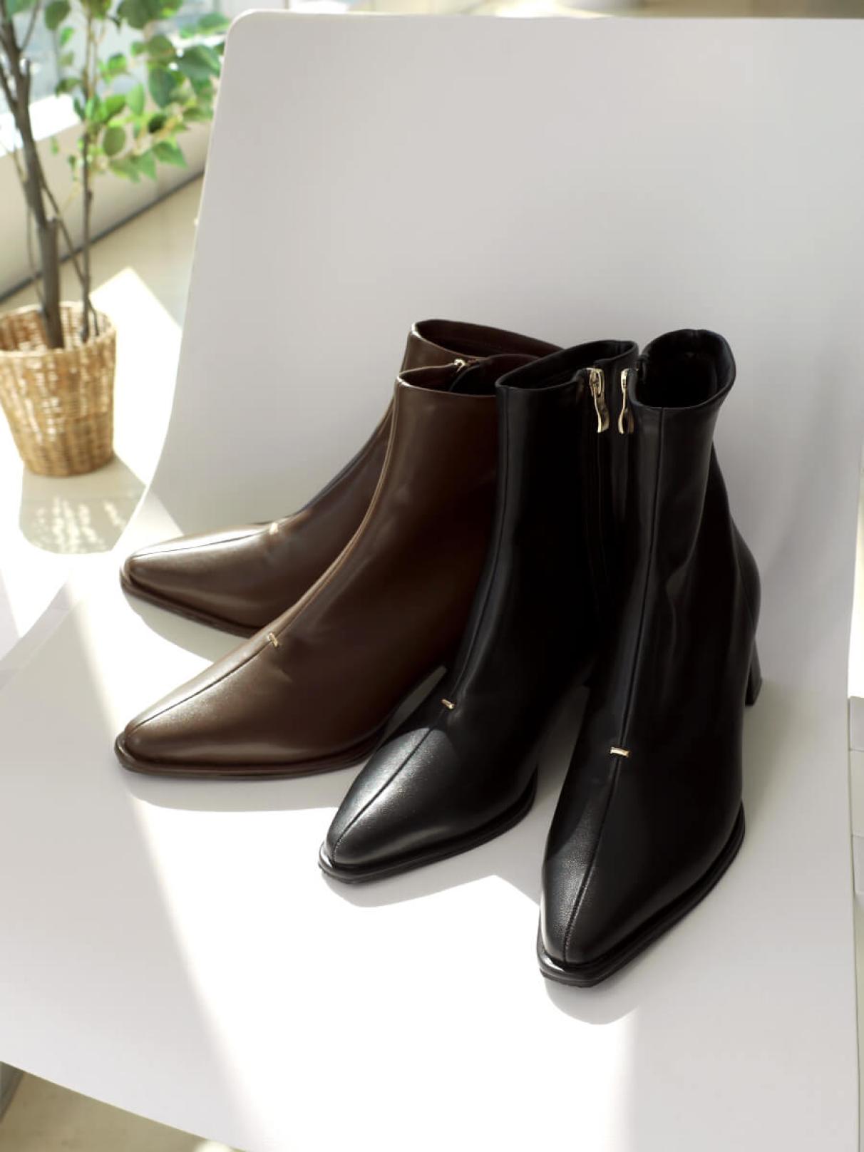 ポインテッドフレアヒールショートブーツ - FENNEL - FENNEL｜YAMADAYA