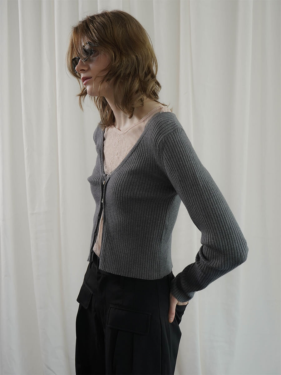 RIBKNIT COMPACT CARDIGAN YAMADAYA STORE RIBKNIT COMPACT CARDIGAN YAMADAYA STORE