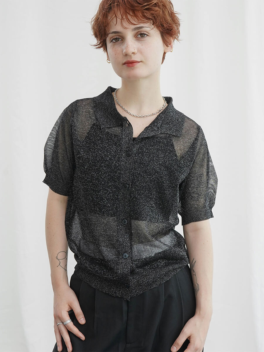 GLITTER KNIT SHIRT YAMADAYA STORE GLITTER KNIT SHIRT YAMADAYA STORE