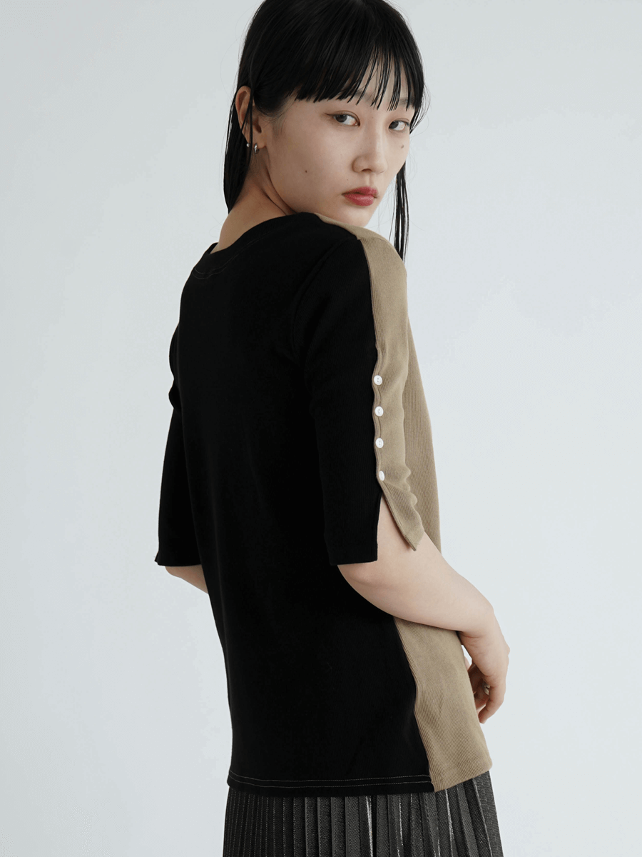 BICOLOR RIB TOPS YAMADAYA STORE BICOLOR RIB TOPS YAMADAYA STORE