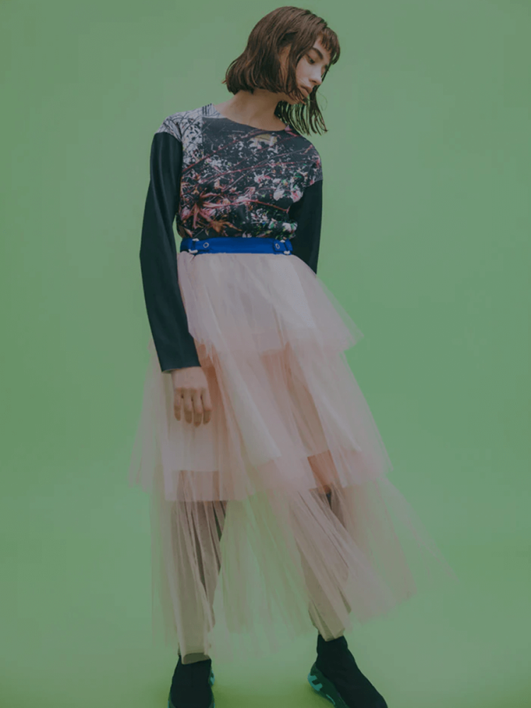 NON TOKYO PRINT RIB LONG SLEEVE C/S