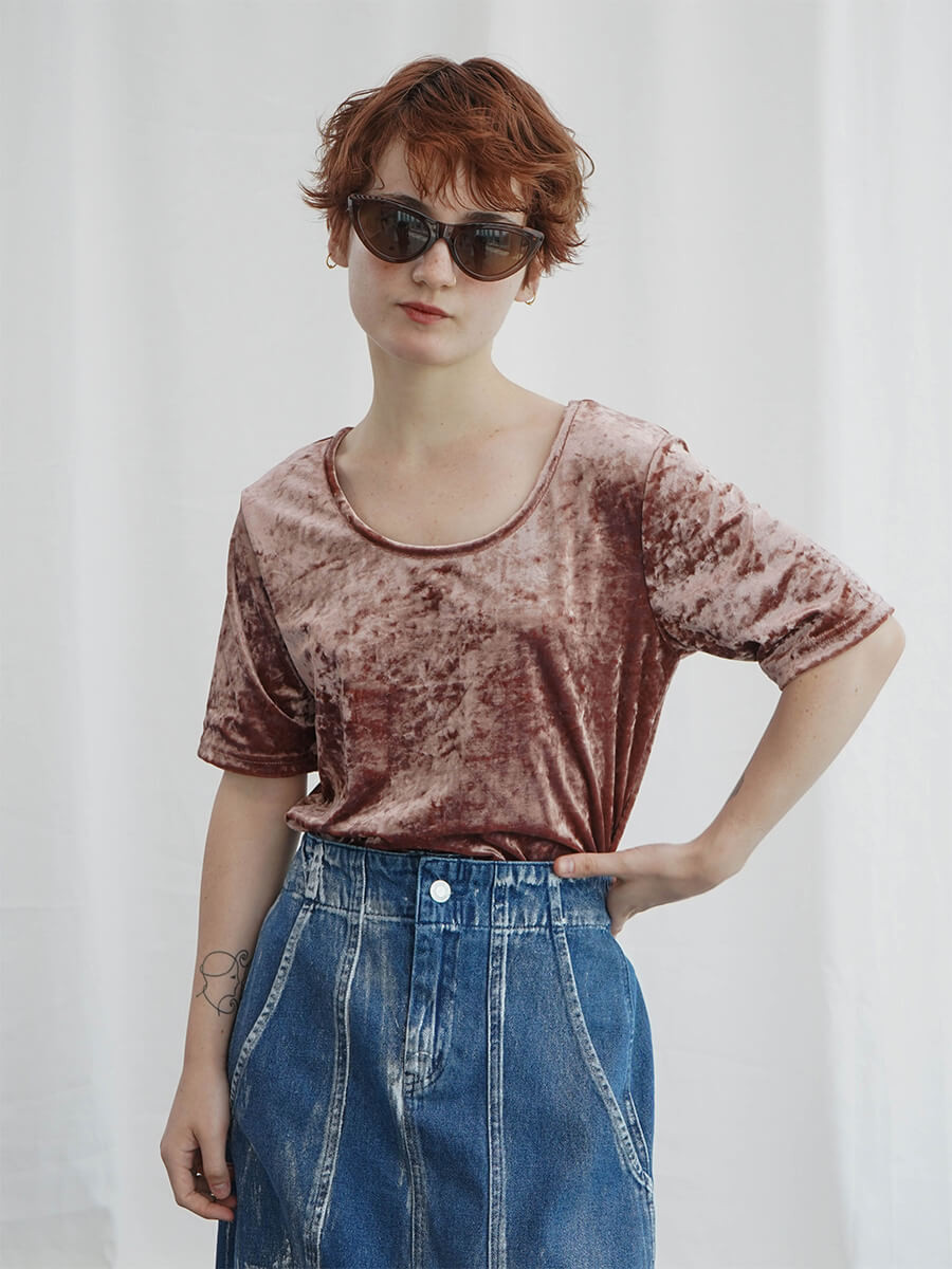 CRUSHED VELOUR TOPS YAMADAYA STORE CRUSHED VELOUR TOPS YAMADAYA STORE