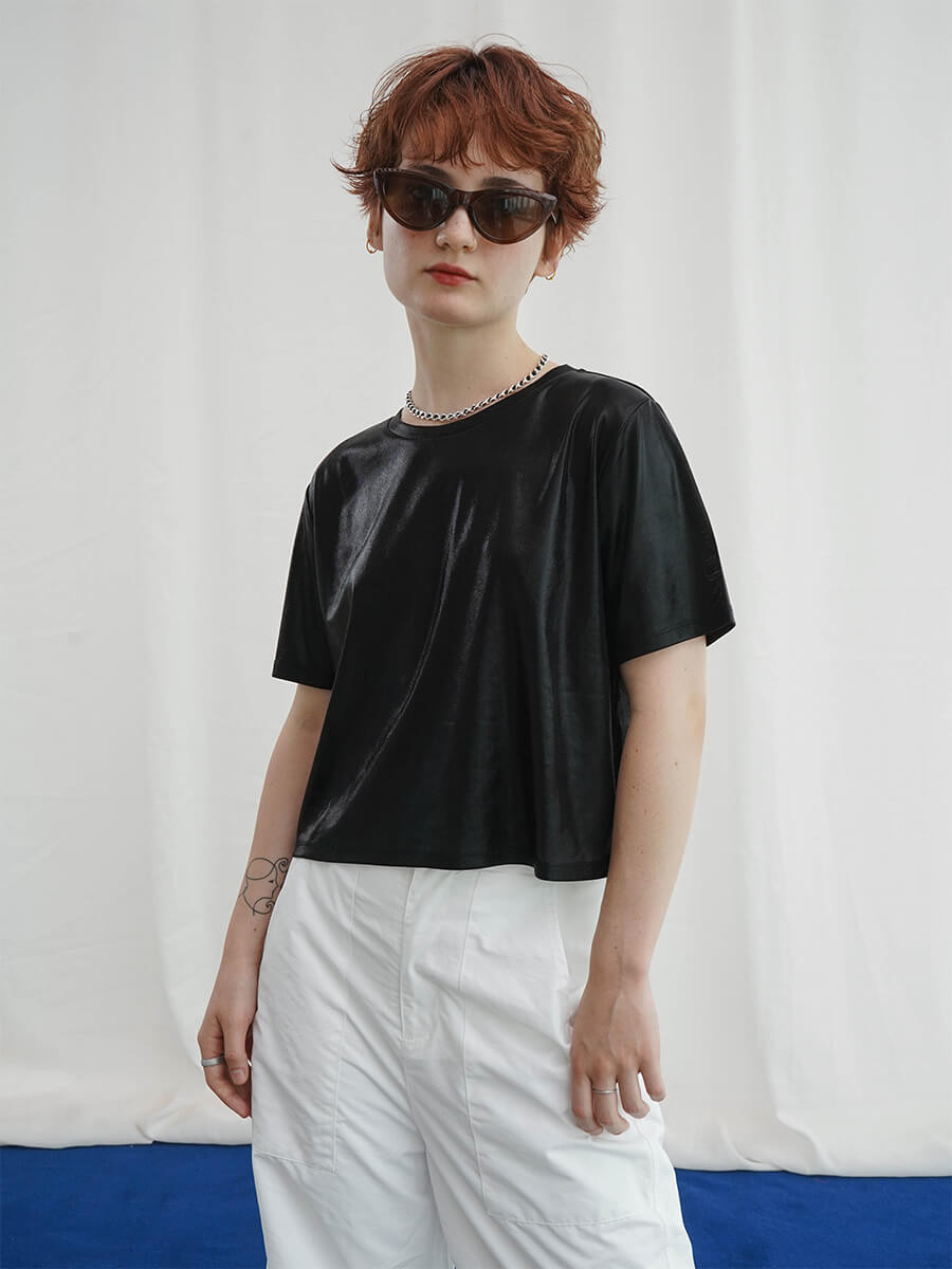 METALLIC CROPPED TOPS YAMADAYA STORE METALLIC CROPPED TOPS YAMADAYA STORE