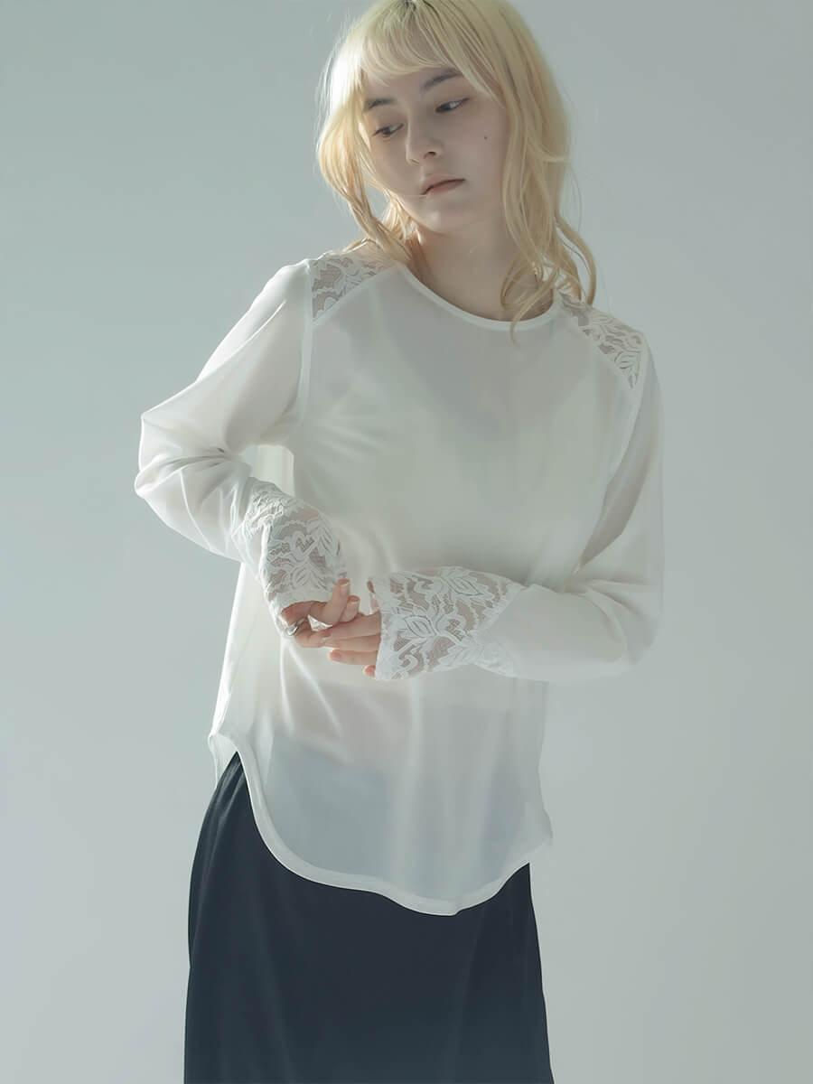 LACE×SHEER STRETCH TOPS