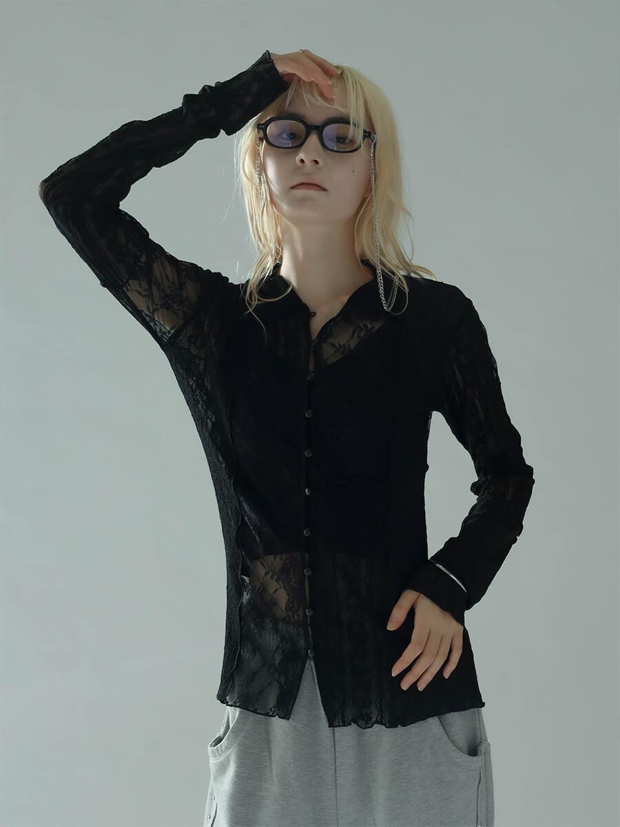 PATCHWORK LACE SHRTS CUT AND SEW