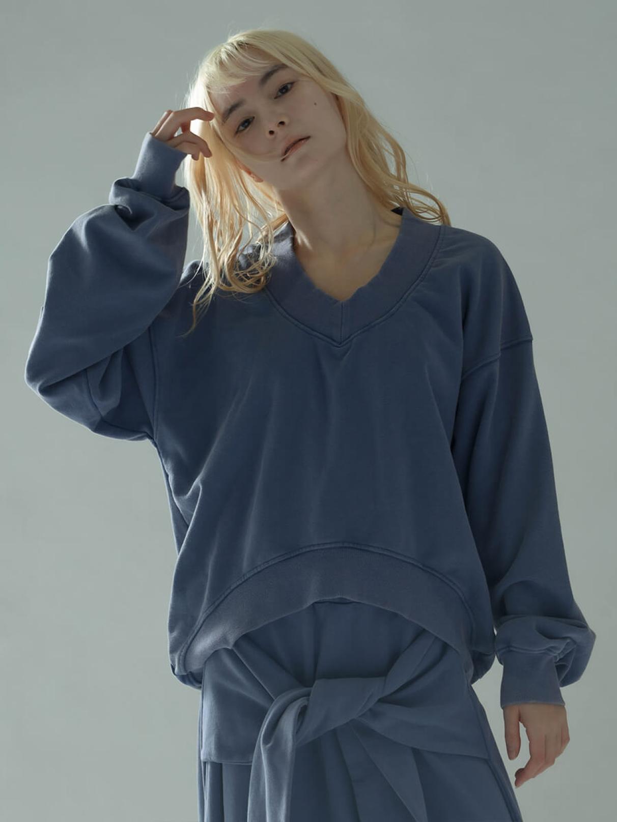V-NECK BLEACH SWEAT PULLOVER - :ETHR OF - :ETHR OF｜YAMADAYA STORE