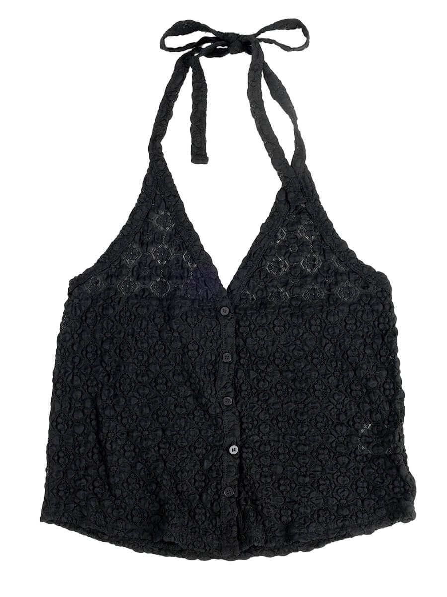 LACE HALTER NECK TOPS