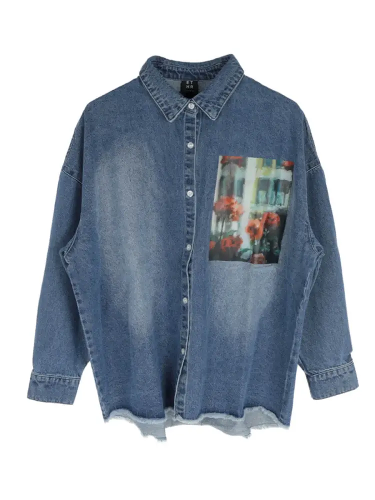 :ETHR OF ART PRINT DENIM SHIRT ￥12,100 ART PRINT DENIM SHIRT - :ETHR OF - :ETHR OF｜YAMADAYA STORE