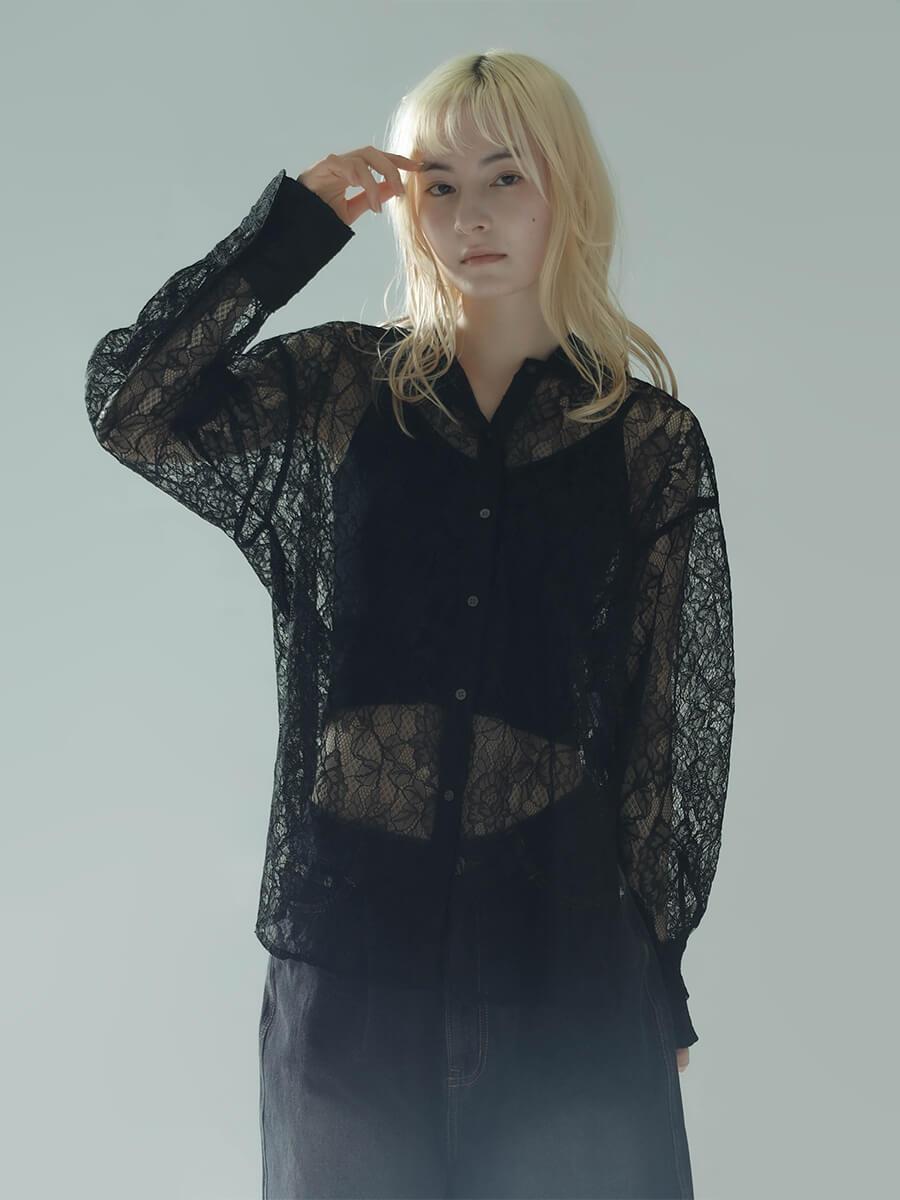 LACE ZIP HOODIE