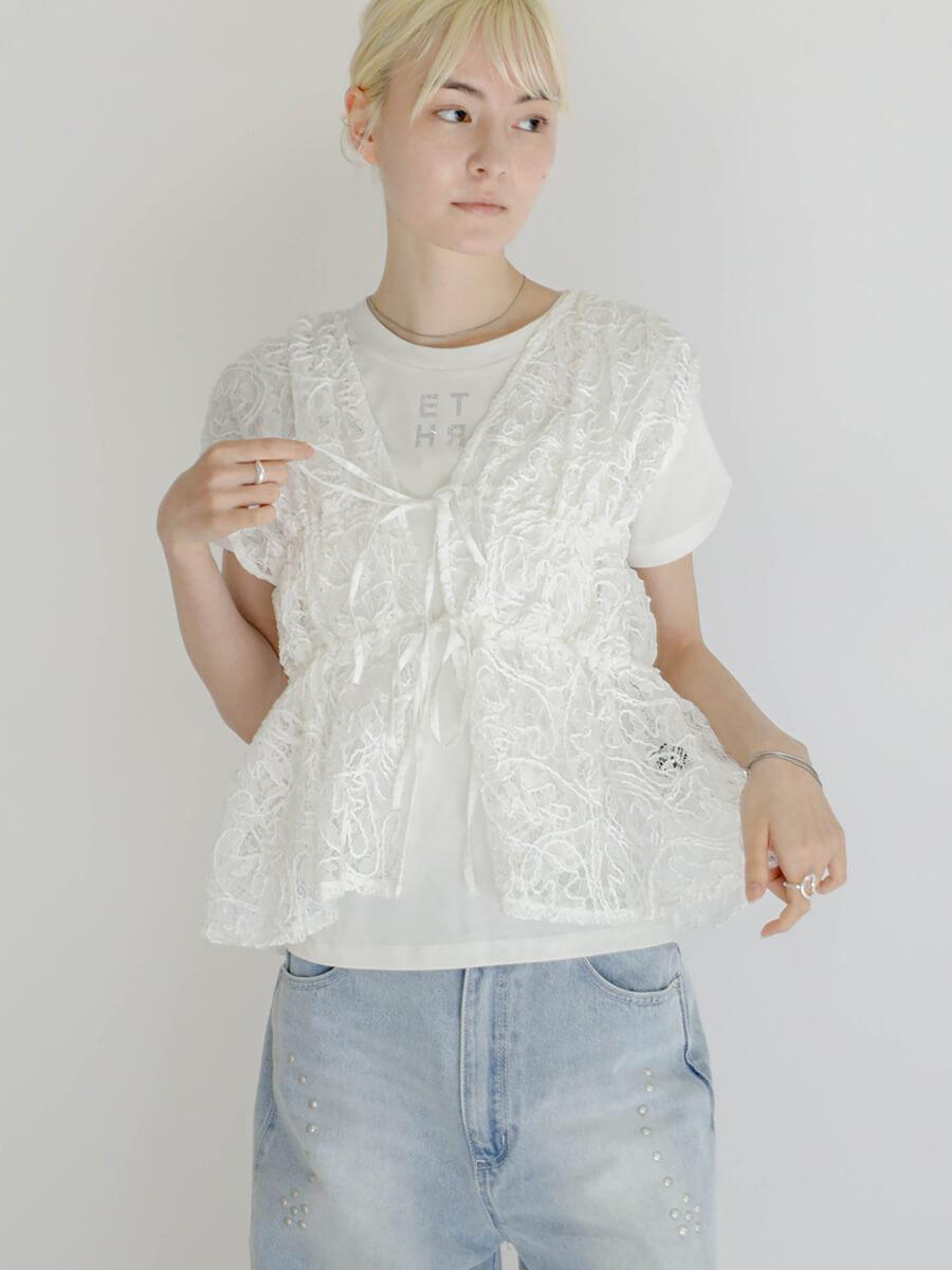 LACE TIERED VEST