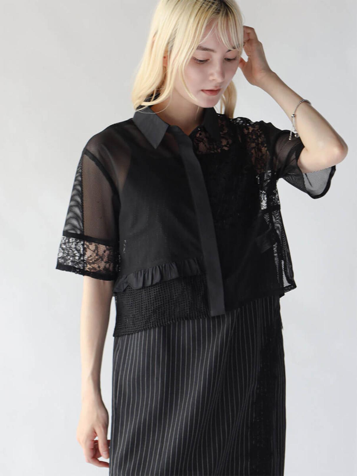 MIX LACE SHEER SHIRT - :ETHR OF - :ETHR OF｜YAMADAYA STORE