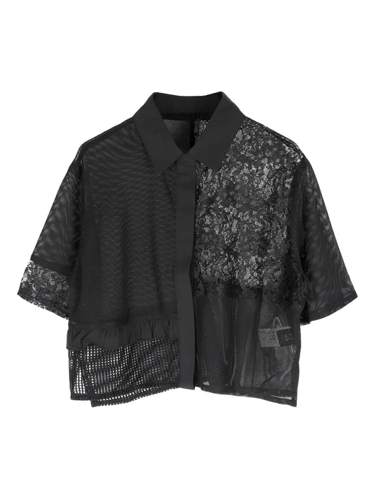 MIX LACE SHEER SHIRT - :ETHR OF - :ETHR OF｜YAMADAYA STORE