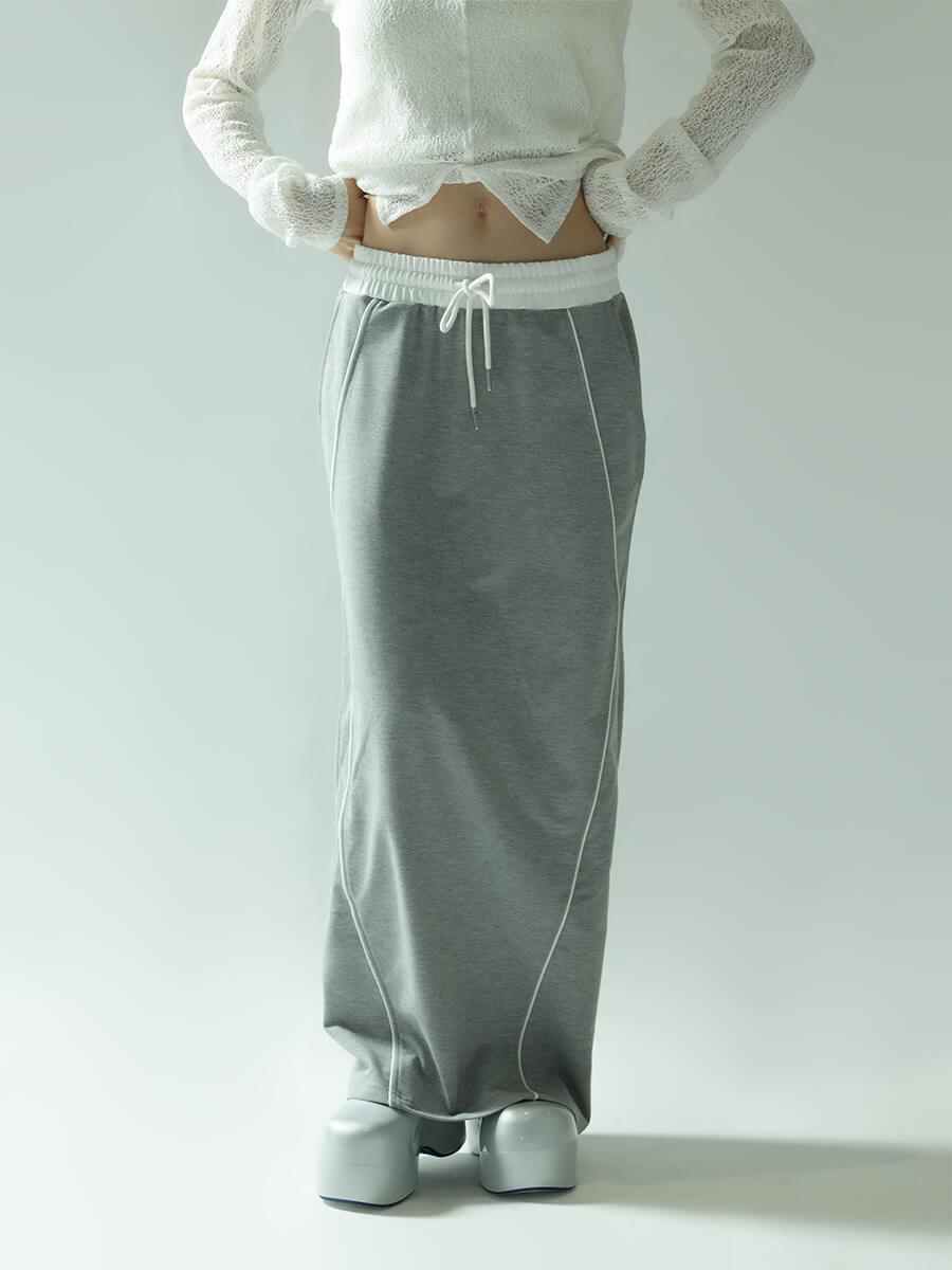 CURVE LINE SWEAT SKIRT
