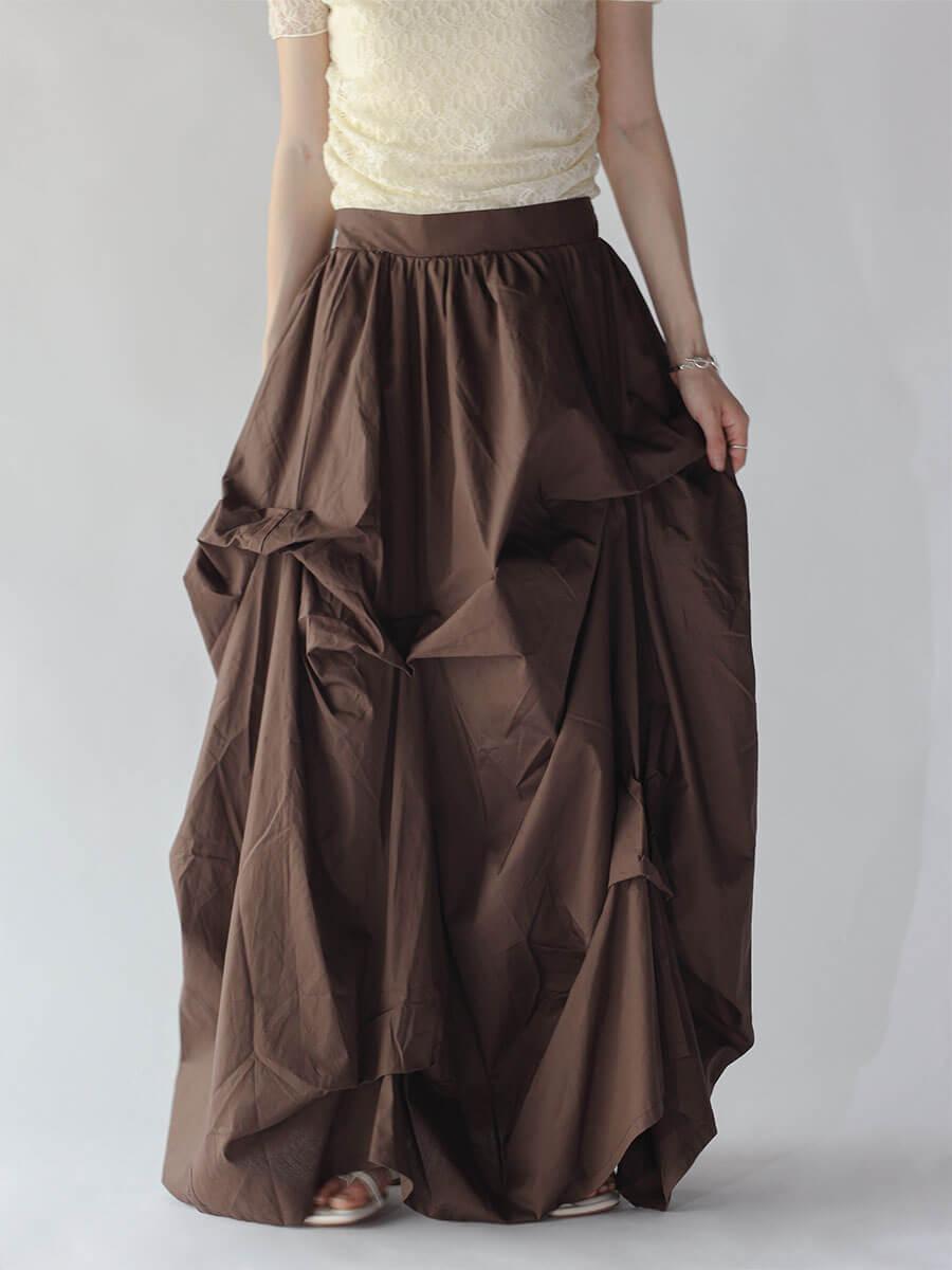 TUCKED DRAPE VOLUME SKIRT