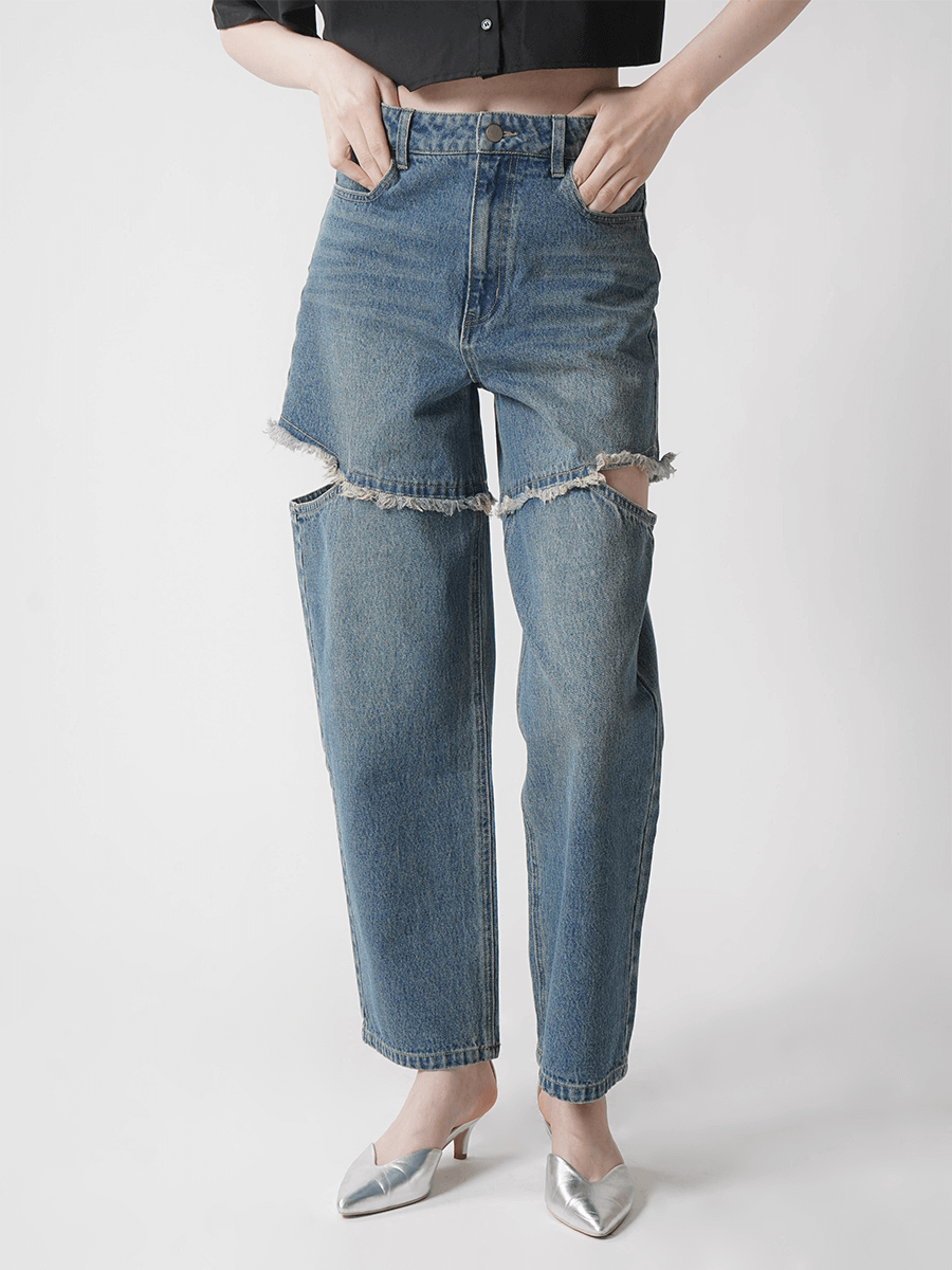 SIDE CUTOFF WIDE DENIM YAMADAYA STORE SIDE CUTOFF WIDE DENIM YAMADAYA STORE
