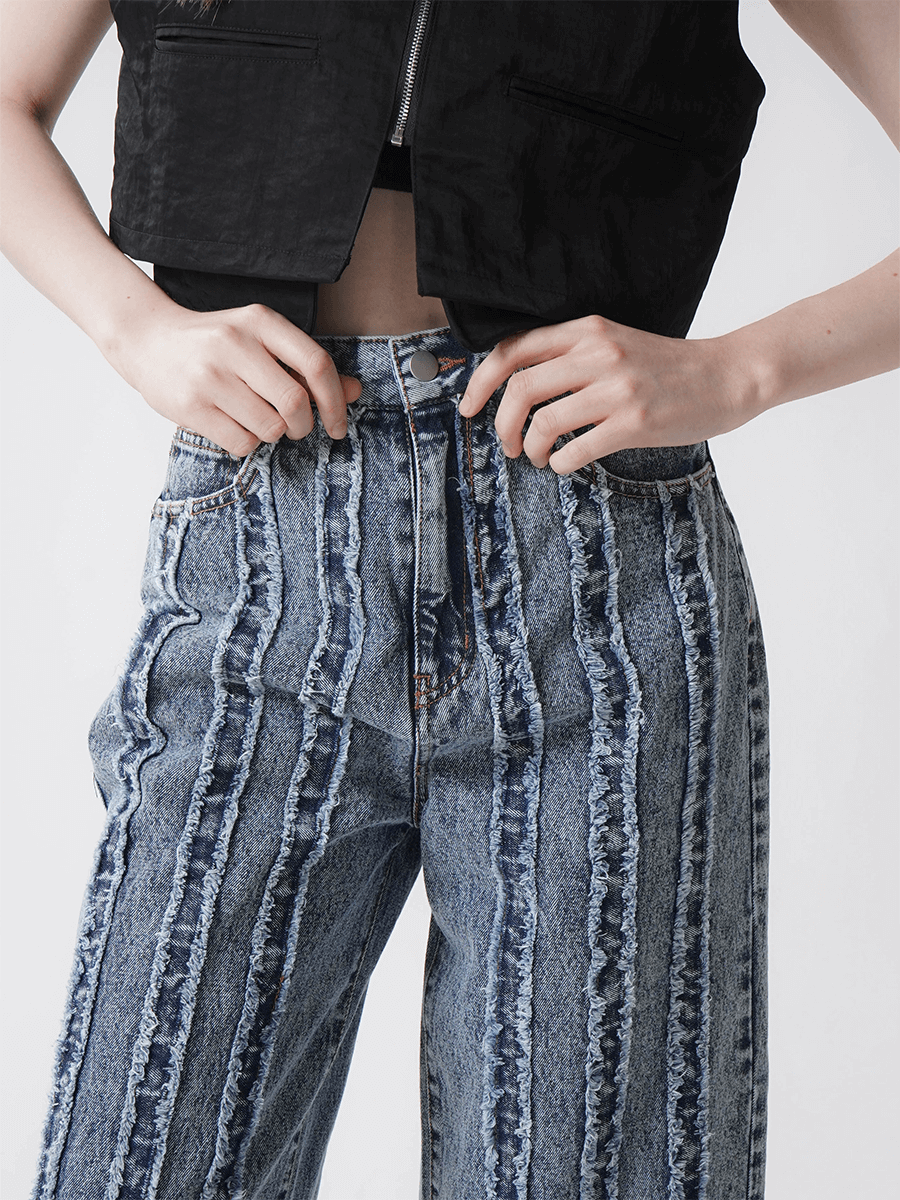 FRINGE LINE WIDE DENIM YAMADAYA STORE FRINGE LINE WIDE DENIM YAMADAYA STORE