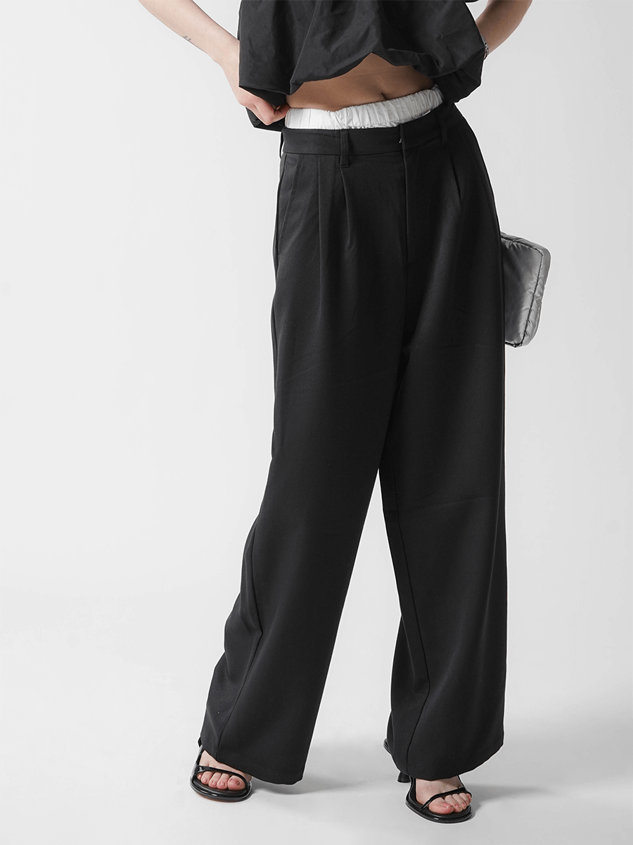 DOUBLE WAIST WIDE PANTS YAMADAYA STORE DOUBLE WAIST WIDE PANTS YAMADAYA STORE