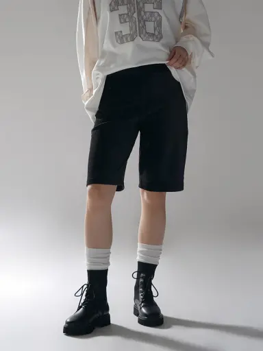 VIAVANDA ハーフパンツ VIAVANDA パンツ V Cut rib half pants レディース : ZOZOTOWN Yahoo