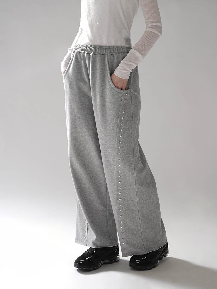 STUD WIDE SWEATPANTS