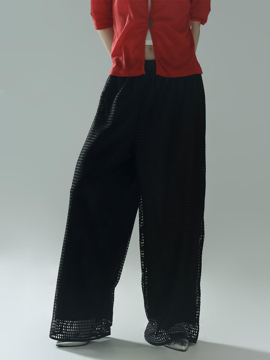 MESH WIDE PANTS