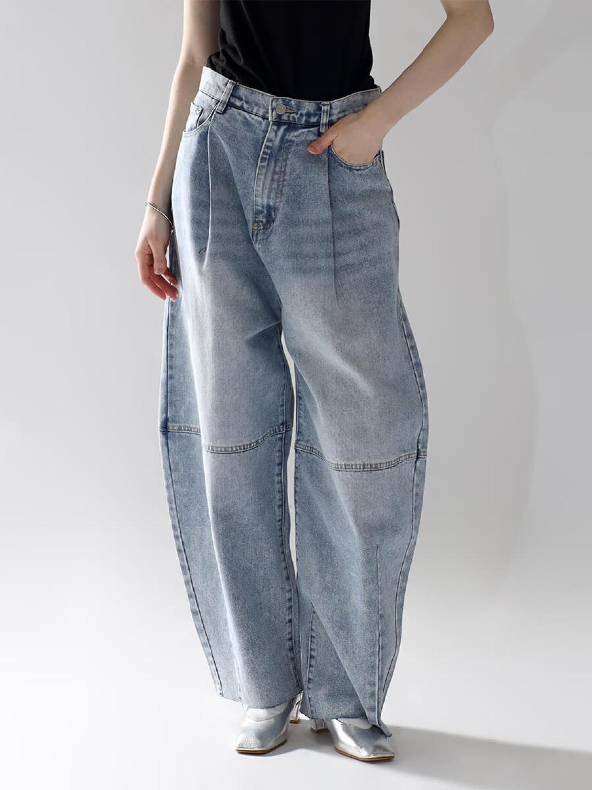 WASHED DENIM TUCK COCOON PANTS - :ETHR OF - :ETHR OF｜YAMADAYA STORE