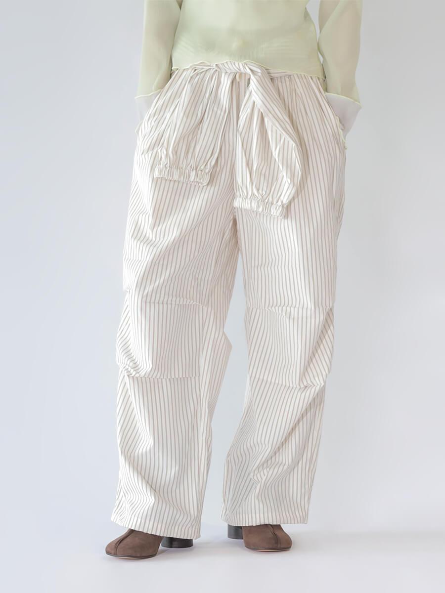 2WAY WAIST-WRAP STRIPE PANTS
