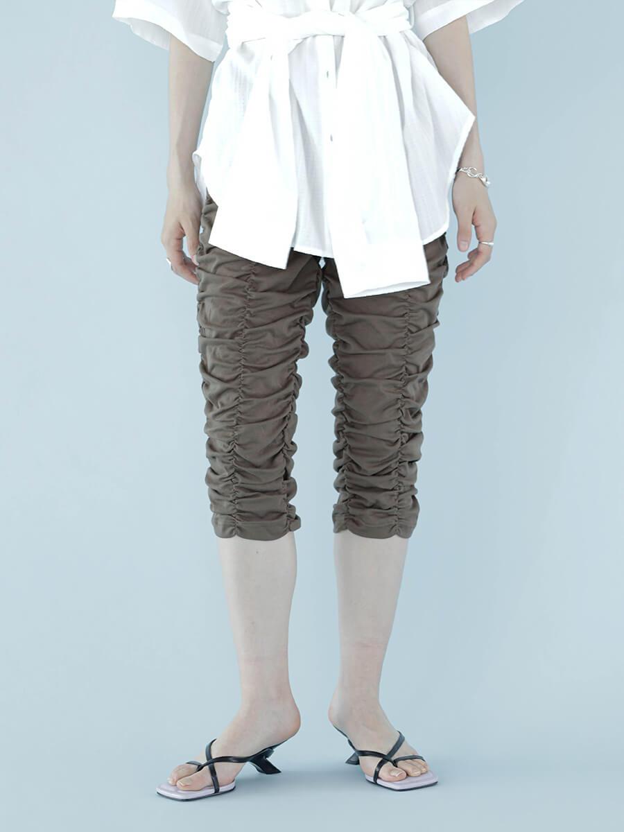 SHIRRING DESIGN PANTS
