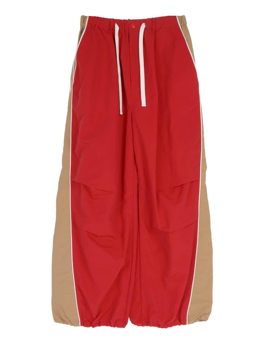BICOLOR WIDE CARGO PANTS