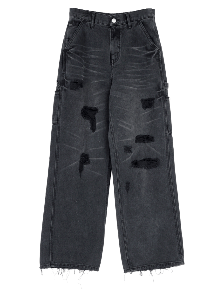 DAMAGE DENIM CARGO PANTS - LAYAS - :ETHR OF｜YAMADAYA STORE