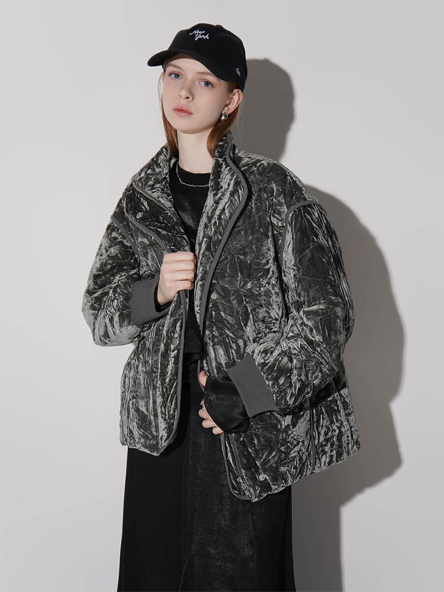 PIPING VELOUR JACKET
