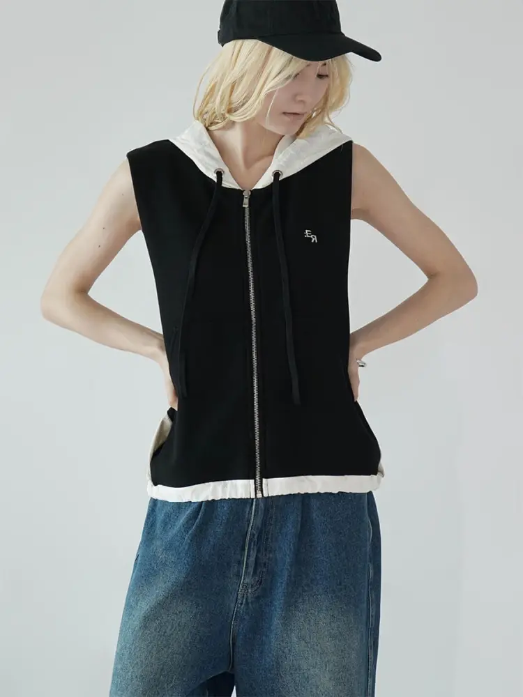 SLEEVELESS ZIP-UP HOODIE - :ETHR OF - :ETHR OF｜YAMADAYA STORE