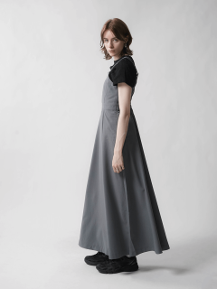 ワンピース TWINSET FW24 ABITO (242TS2200 00006) DOUBLE STRAP ONEPIECE - :ETHR OF - :ETHR OF|YAMADAYA STORE