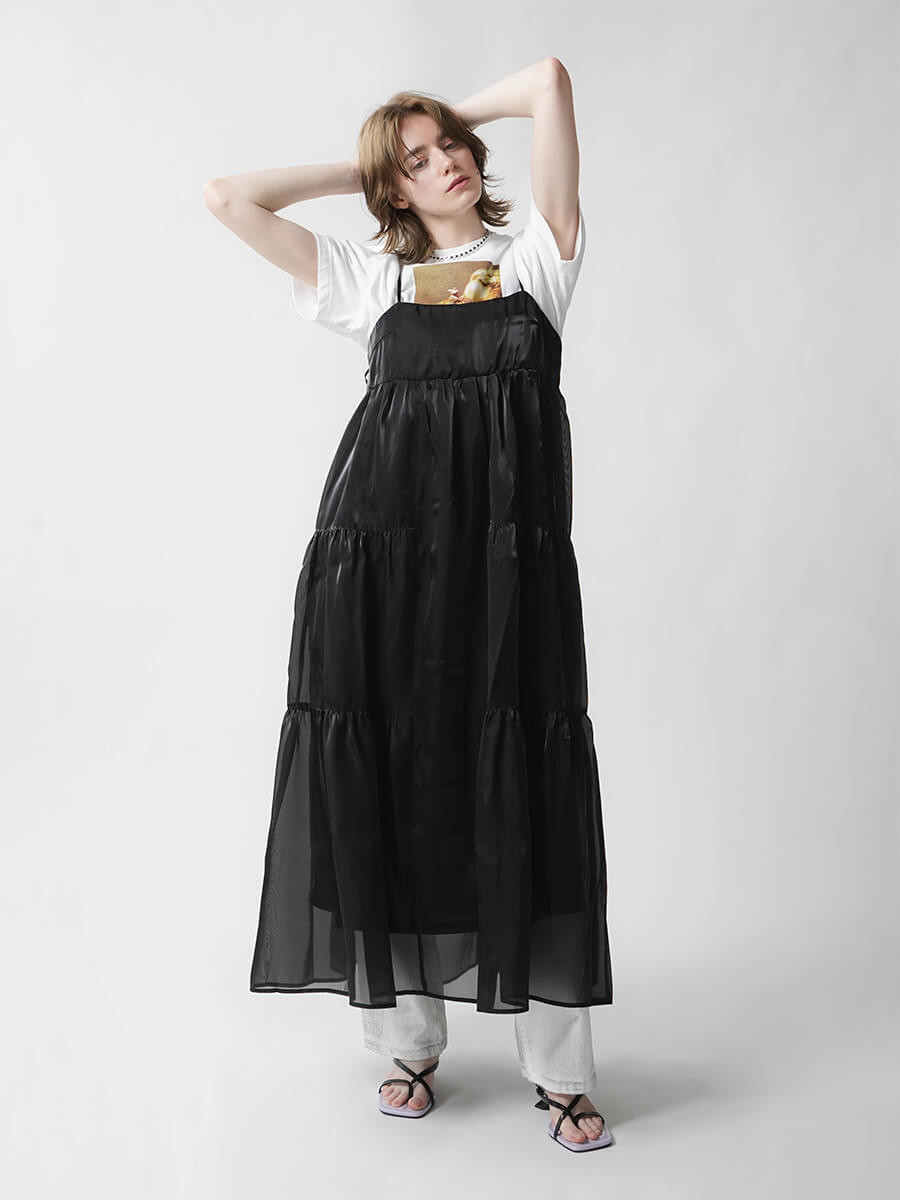 SHINY TIERED ONEPIECE YAMADAYA STORE SHINY TIERED ONEPIECE YAMADAYA STORE