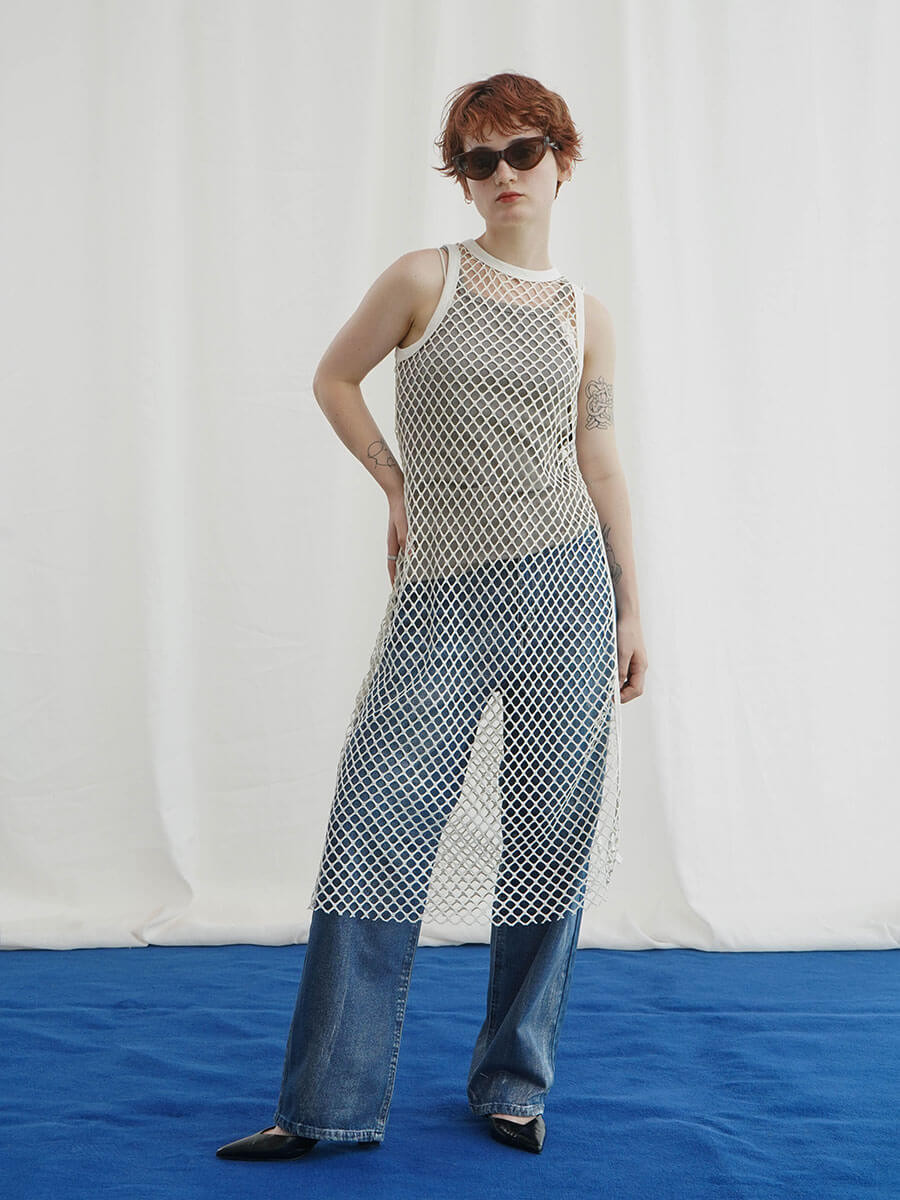 SIDE SLIT MESH ONEPIECE YAMADAYA STORE SIDE SLIT MESH ONEPIECE YAMADAYA STORE