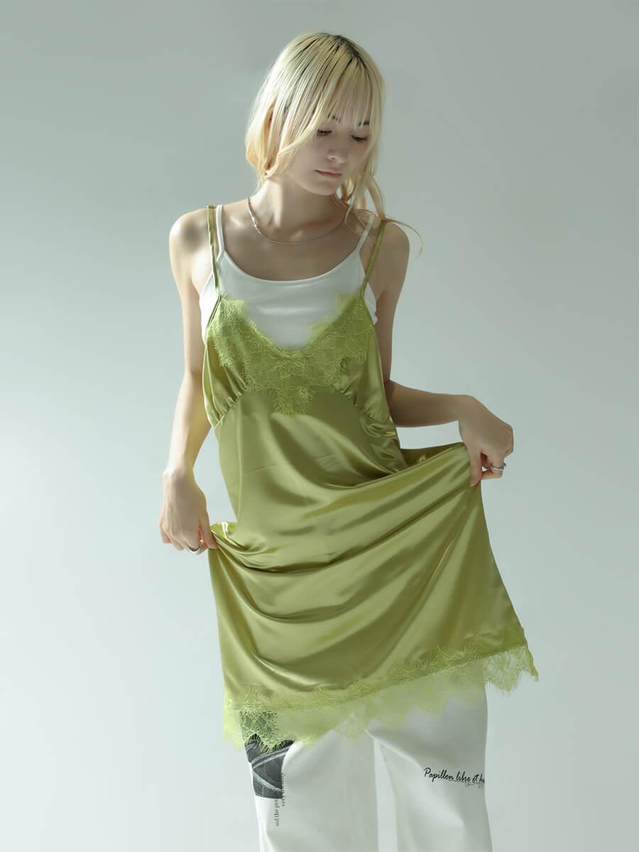 LACE LONG CAMISOLE