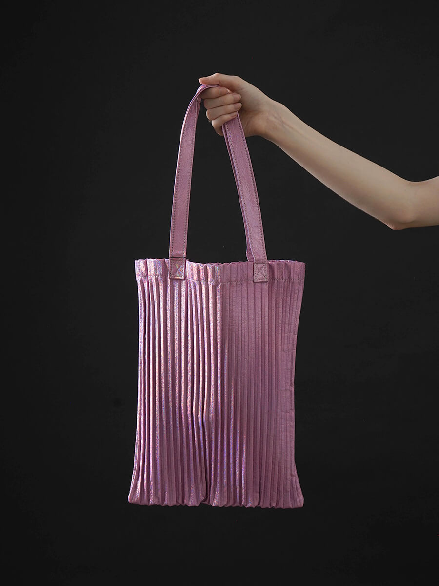 METALLIC PLEATS TOTE BAG YAMADAYA STORE METALLIC PLEATS TOTE BAG YAMADAYA STORE